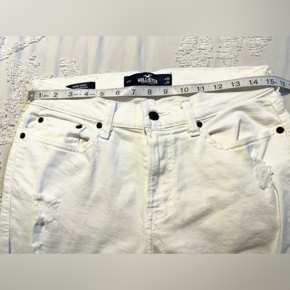 Hollister White SUPER SKINNY EPIC FLEX - Picture 4 of 8